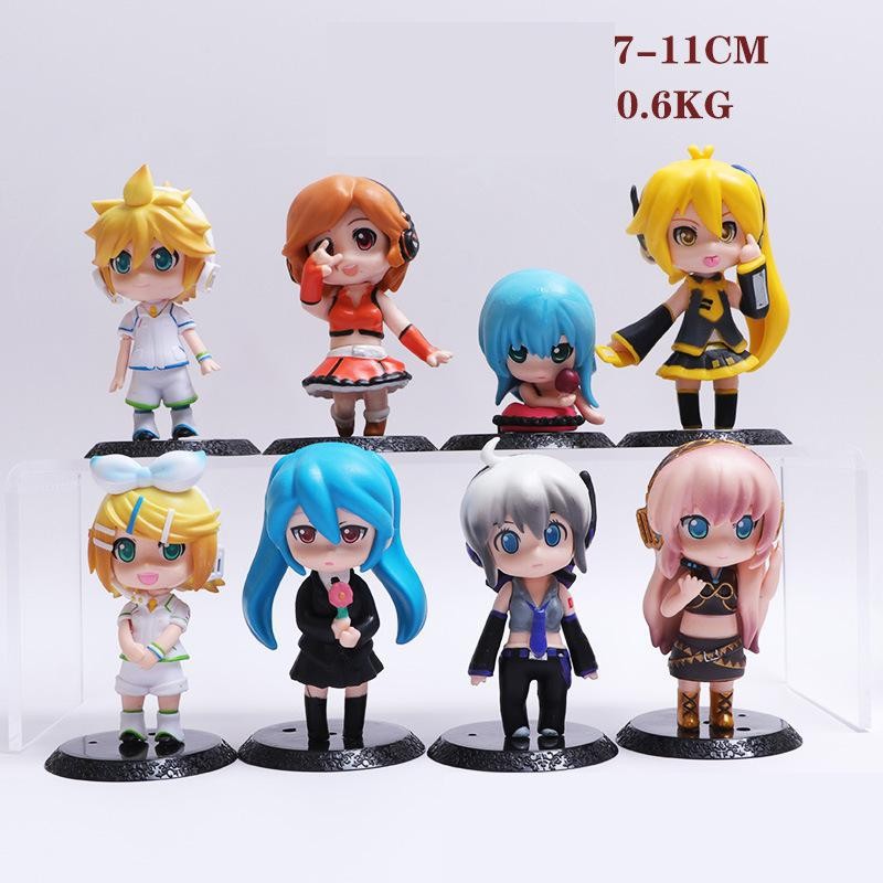 Jual Hatsune Miku 7-11Cm Figure 8 Pcs/Set Virtual Singer Kagamine Rin ...