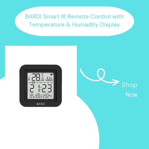 Jual BARDI Smart IR Remote Control with Temperature & Humidity Display ...