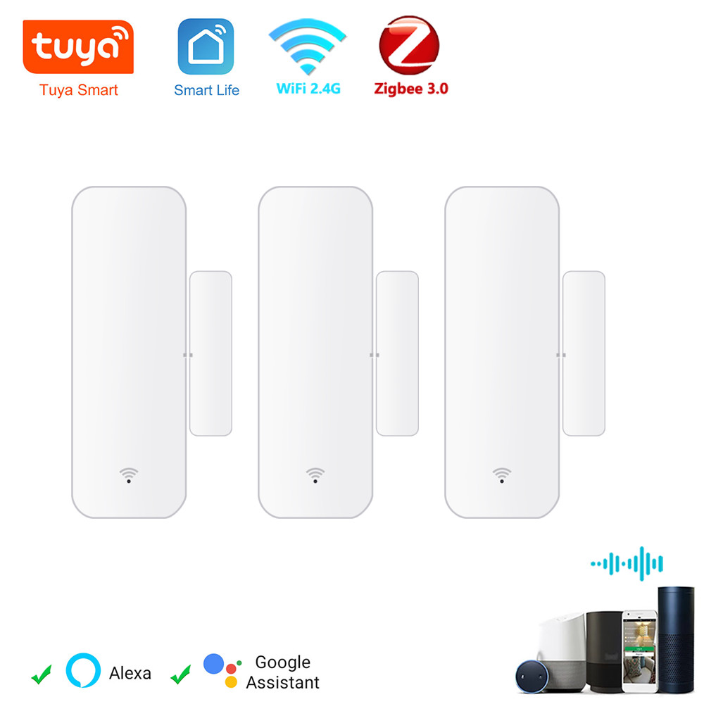 Jual Tuya Wifi Zigbee Door Sensor Contact Sensor Open Closed Detector ...