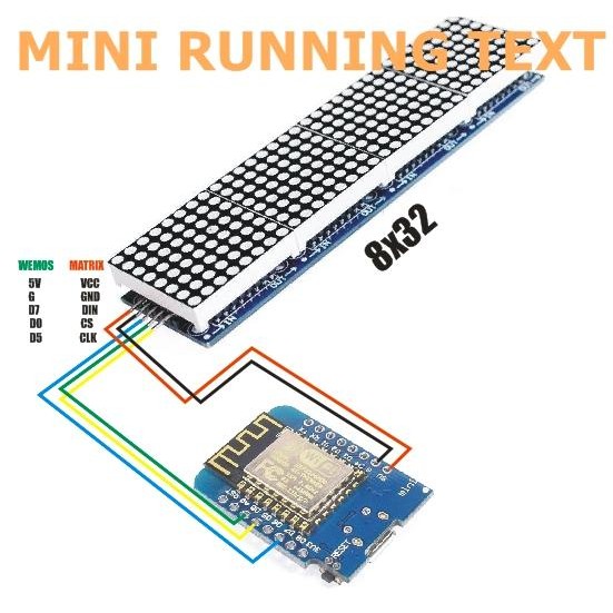 Jual WEMOS D1 MINI ISI PROGRAM RUNNING TEXT DOT MATRIX MAX7219 | Shopee ...