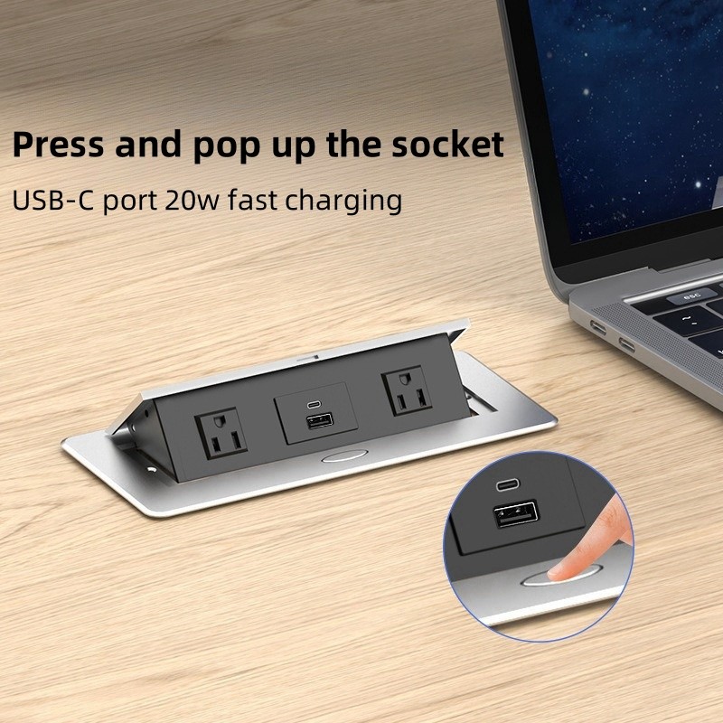 Jual Flip-Top Desktop Socket Pd20W American European Standard Pop Up ...