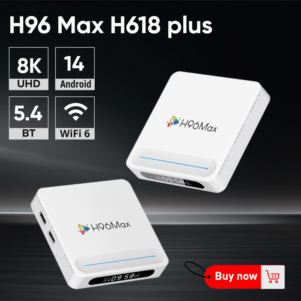 Jual Android 14 Smart TV Box H96 MAX H618 PLUS Wifi6 BT5.4 Remote ...