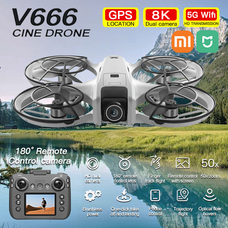 Jual IMPORT XIAOMI MIJIA V666 Drone 180 Dual Cameras WIFI aerial ...