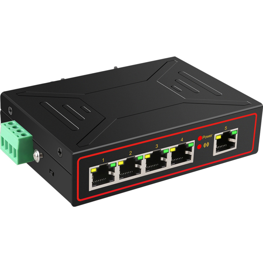 Jual DIN-Rail Industrial Grade Ethernet Switch 5 Port 10/100M Build in ...