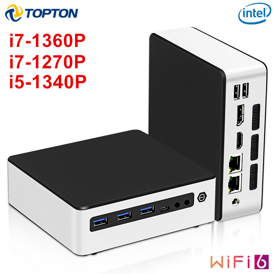Jual Topton 13th Gen Mini PC i7 1360P 1270P 2xDDR5 4800MHz 2*NVMe ...
