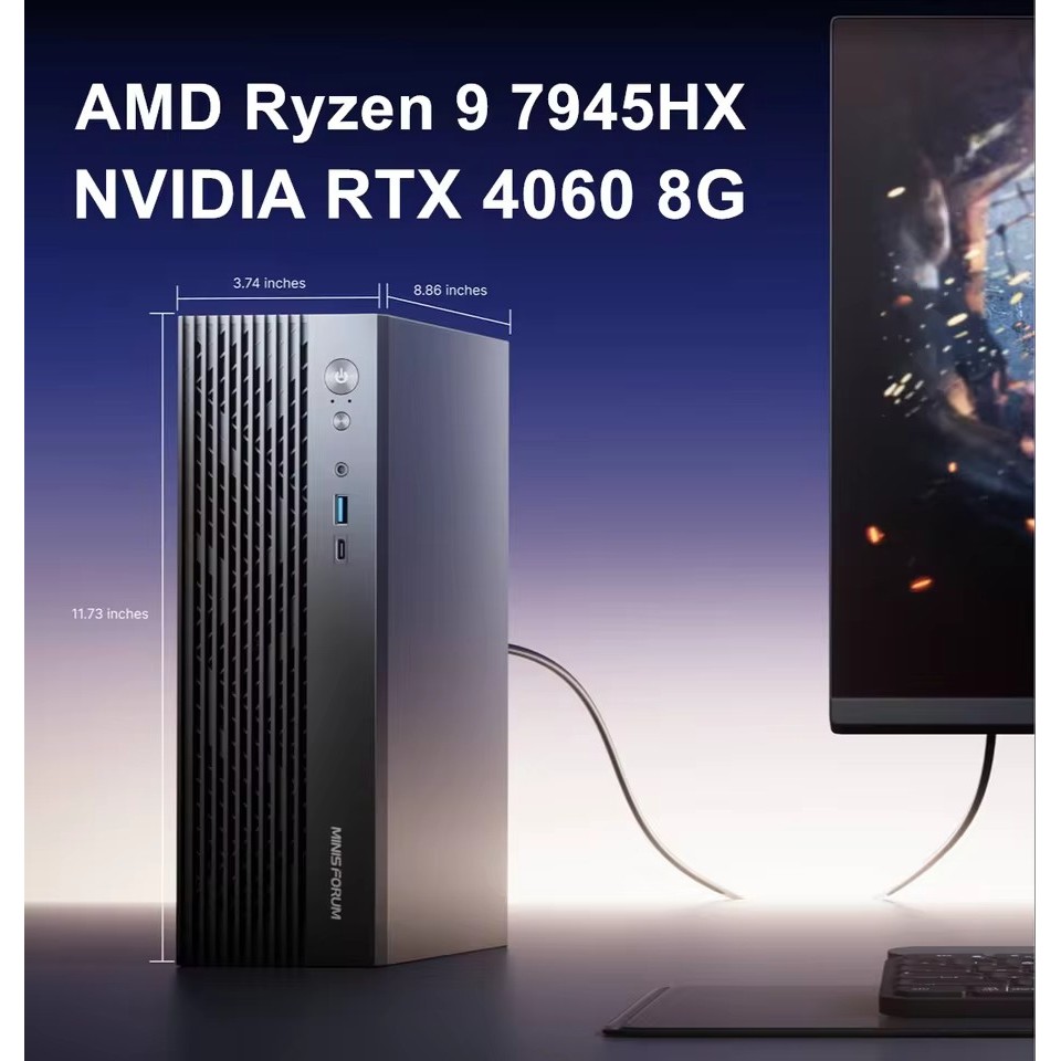 Jual Minisforum Gaming Mini PC AMD Ryzen 9 7945HX 16 Core 32 Thread ...