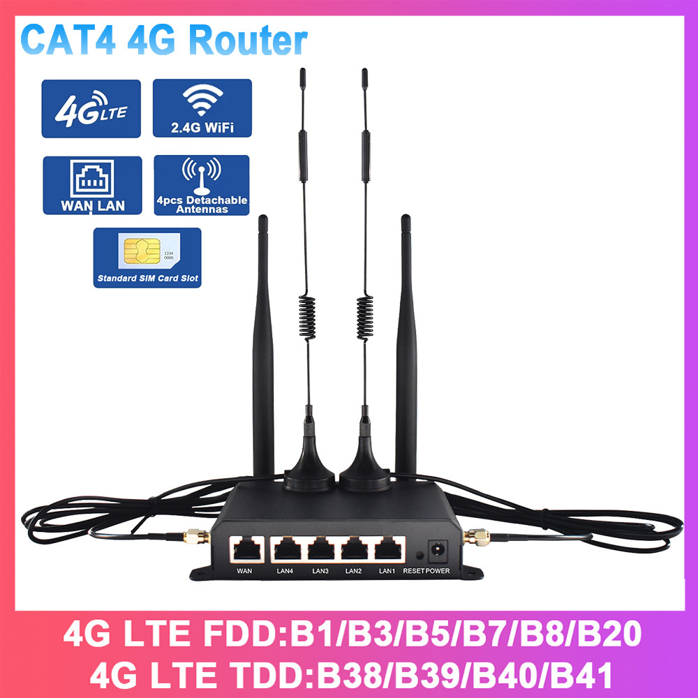 Jual Kuwfi 300Mbps Cat4 4G Lte Router Wireless Wifi Router 4Pcs ...