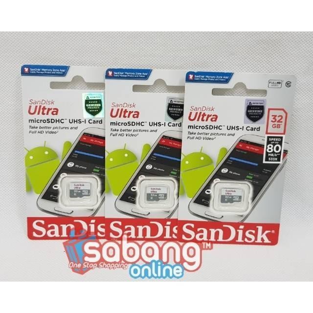 Jual MEMORY MICRO SANDISK 32GB CLASS 10 / MEMORY HANDPHONE | Shopee ...