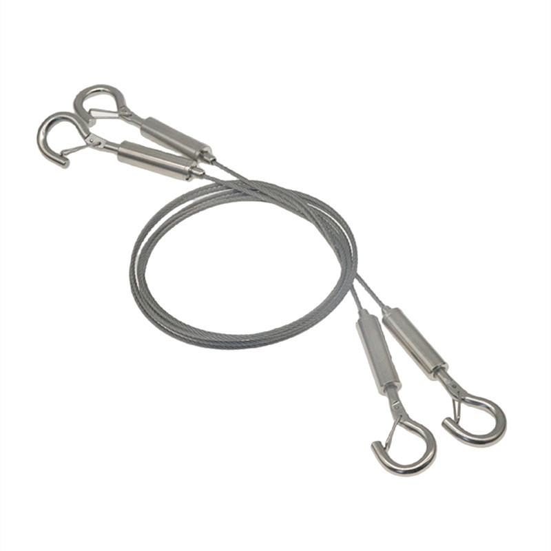 Jual Adjustable Automatic Wire Rope Spring Hook Clothesline Picture ...