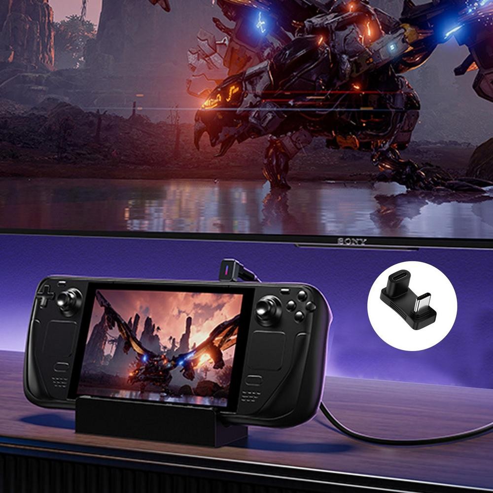 Jual New 2 in 1 USB C Charging Adapter for Steam Deck Gamepad Charger ...