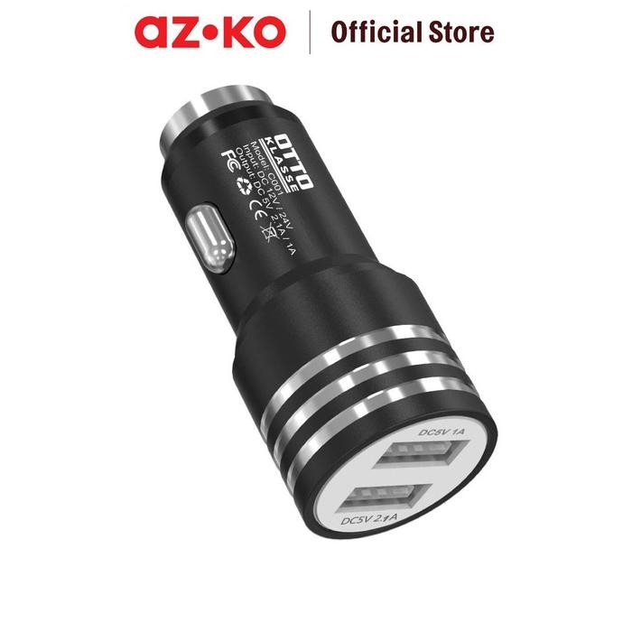 Jual AZKO Otto Klasse Charger Mobil & Kabel Usb Type C - Merah Dual Usb ...