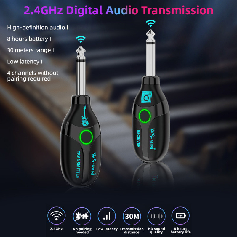 Jual New 2.4G Guitar Wireless Transceiver System Low Latency Real-time ...