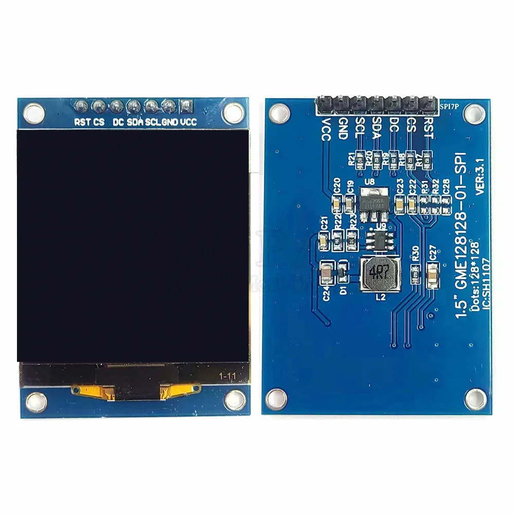 Jual New 1.5 Inch OLED Screen Module SPI 7Pin 128*128 COG SH1107 Drive ...