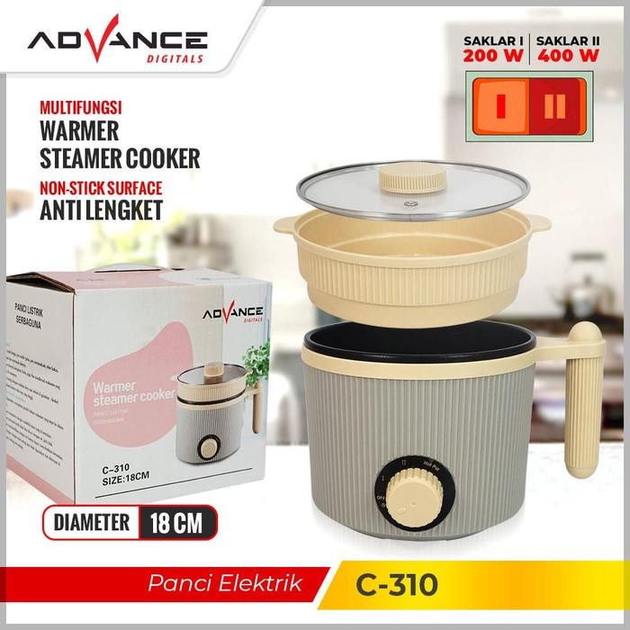 Jual Advance C310 Panci Listrik Multifungsi Serbaguna Low Watt Kukusan ...