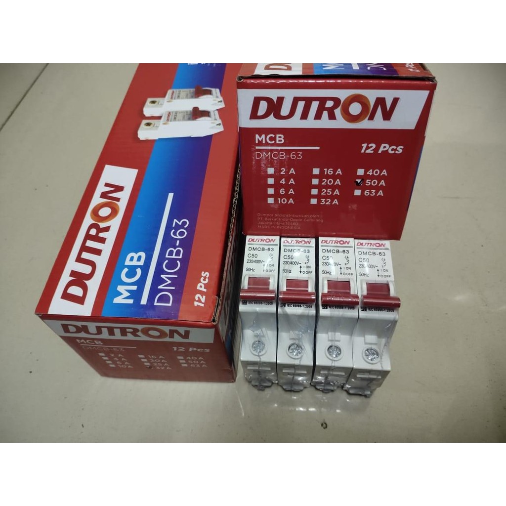 Jual GROSIR MCB Domae DUTRON 1 Phase CIRCUIT BREAKER C50A 50A 50 Ampere ...