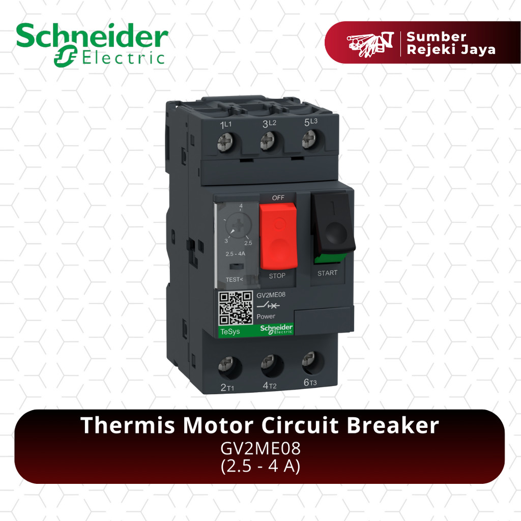 Schneider Thermis Motor Circuit Breaker GV2ME08 (2.5 - 4 A)