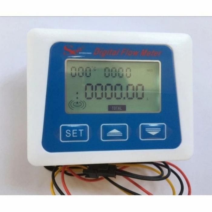 Jual Baru Digital Flow Meter Control Display Dengan Flow Sensor 1/2 ...