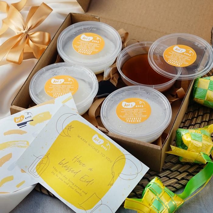 Jual Hampers box isi Japanese Milk Pudding with brown sugar ala gyukaku ...