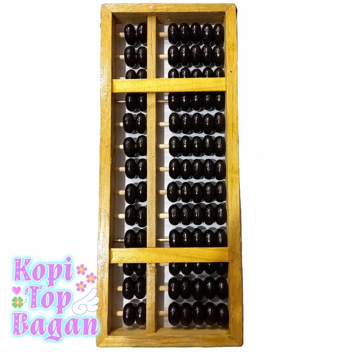 Jual Alat hitung Sempoa Swipoa Abacus kayu ukuran 28 cm Suanpan 13 ...