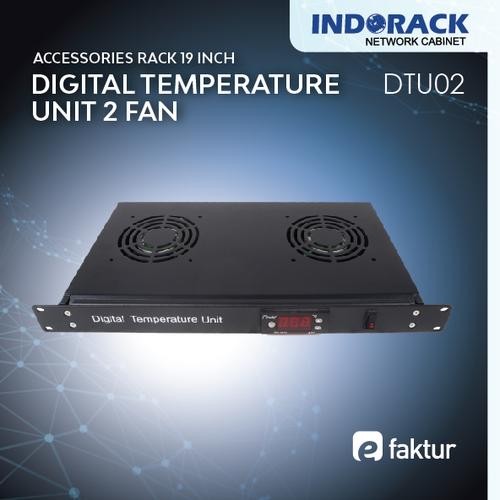 Jual INDORACK DTU02 DIGITAL TEMPERATUR UNIT WITH 2 FAN KIPAS RACK ...