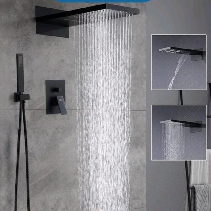 Jual SHOWER KAMAR MANDI TANAM HITAM MODEL TOTO SHOWER SETT BLACK PANAS ...