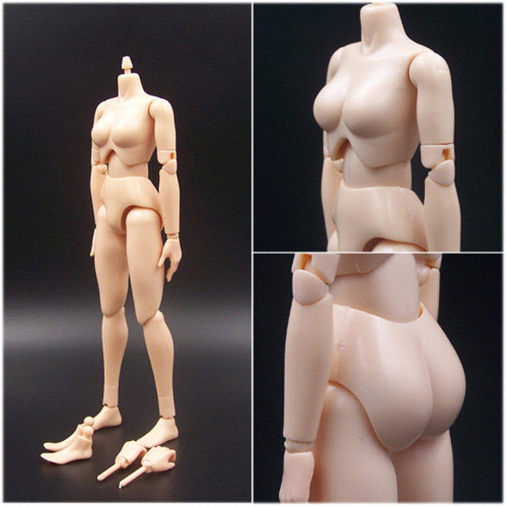Jual KM 1/6 Scale Pale Skin Female Action Figure Body Middle Chest ...