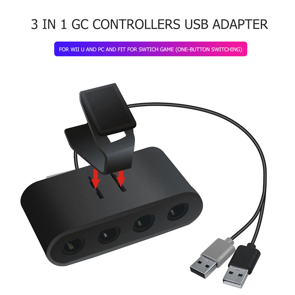 Jual 4 Ports Game Converter for GameCube GC Controller USB Adapter for ...