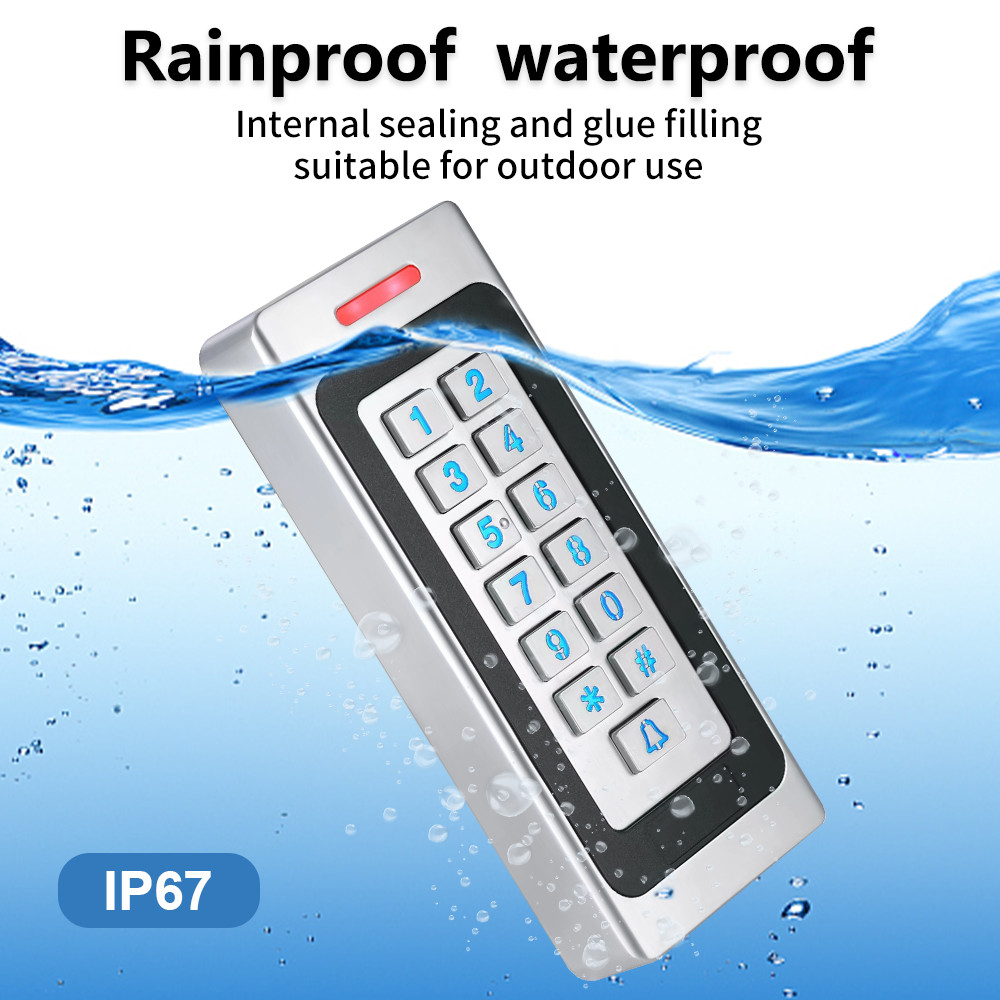 Jual DC10-24V Access Control Keypad RFID Digicode Reader Metal Case and ...