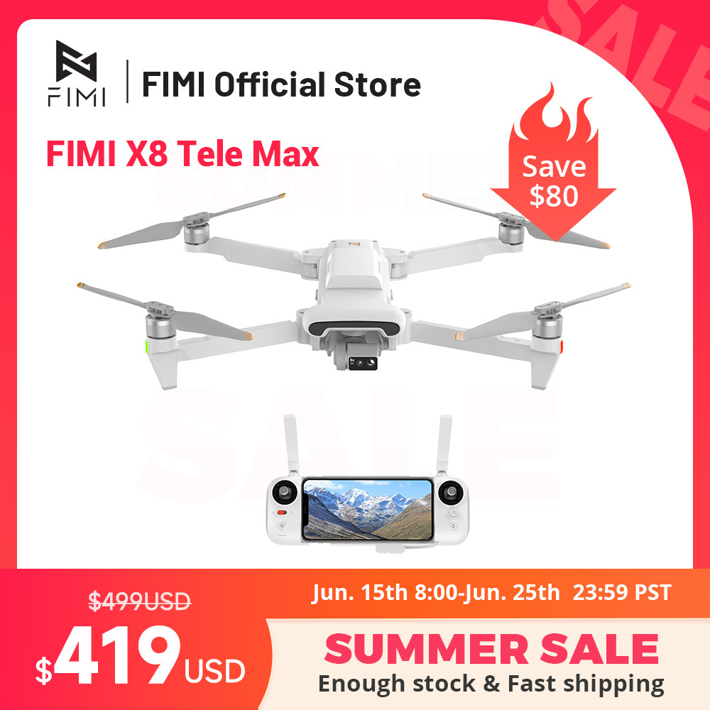 Jual IMPORT FIMI X8 Tele Max New drone Dual Sony Cameras 5.0 Roklink ...
