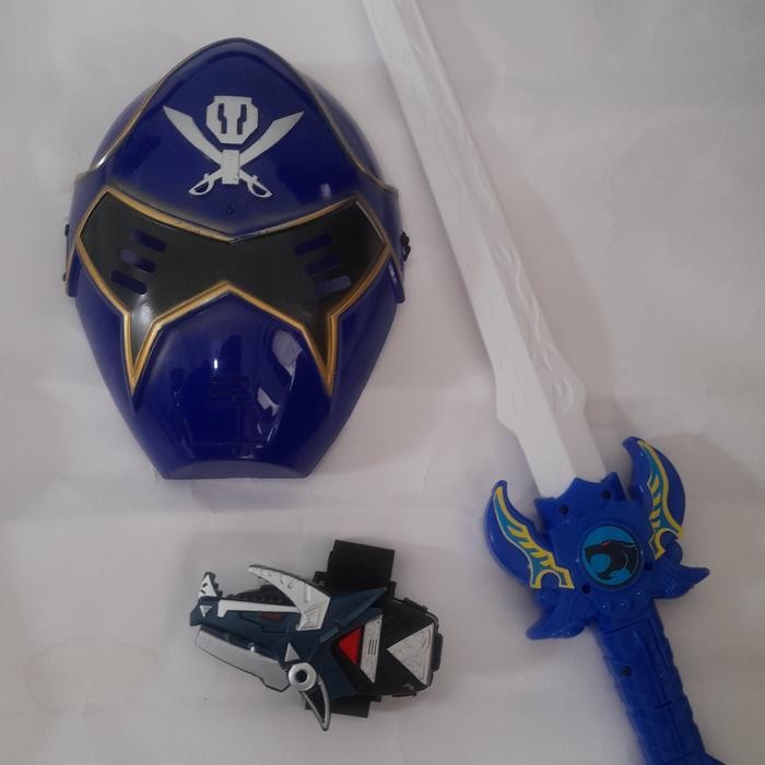 Jual mainan pedang topeng jam tangan / alat rubah power rangers ...