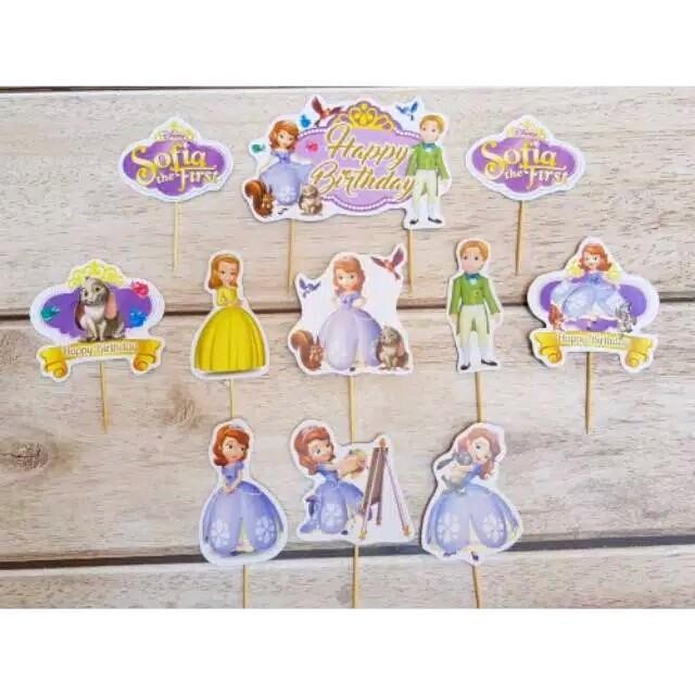 Jual 1 set topper hiasan tusukan kue cake nasi tumpeng ulang tahun ...