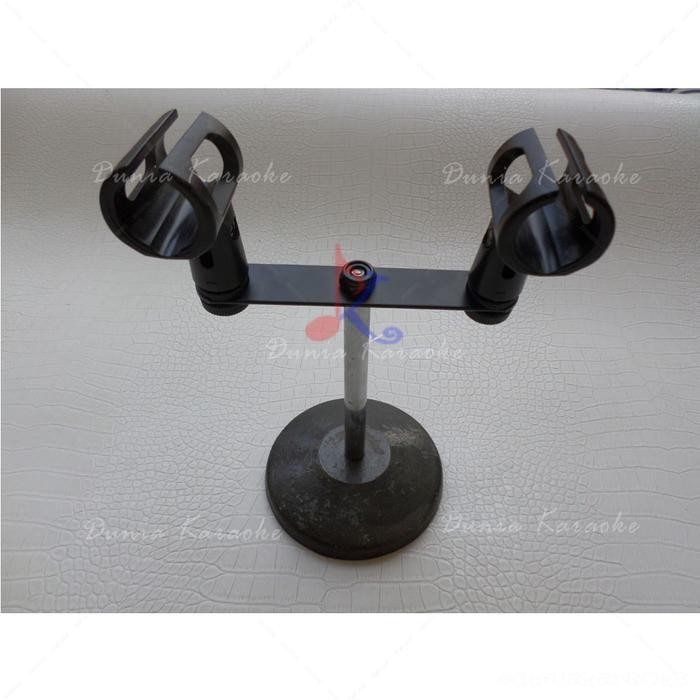 Jual On Stage Stereo T-Bar Microphone Adapter Stand Universal Dual Hing ...
