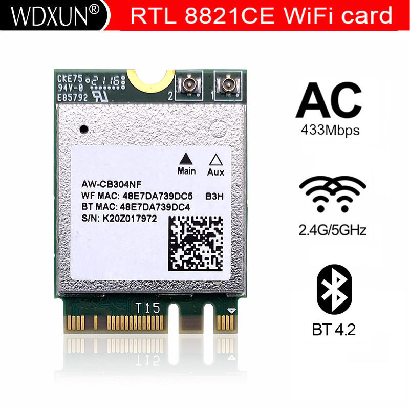 Scheda Di Rete WiFi PCI-E Dual Band 2.4/5GHz 300Mbps Con Bluetooth 4.0 E Antenne, Plug & Play Per Desktop - 2