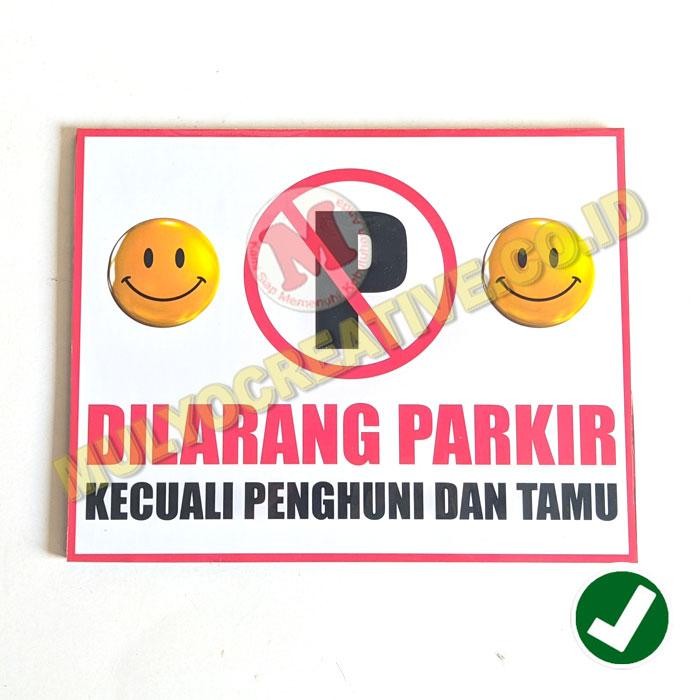 Jual Papan Akrilik Tebal Papan Rambu Rambu Dilarang Parkir Ukuran Besar ...