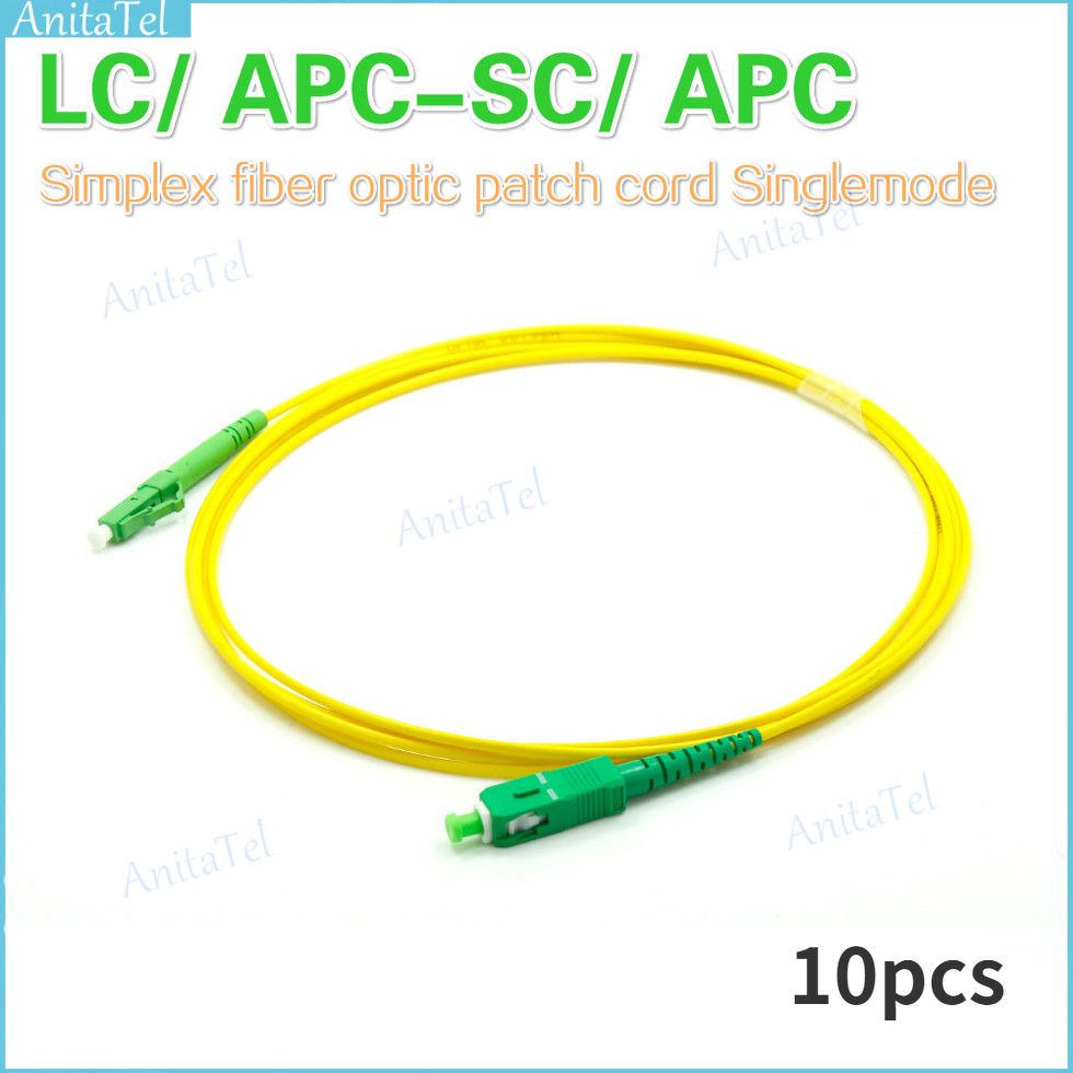 Jual 10pcs/bag LC/ APC-SC/ APC Simplex Fiber Optic Patch Cord SC - LC ...