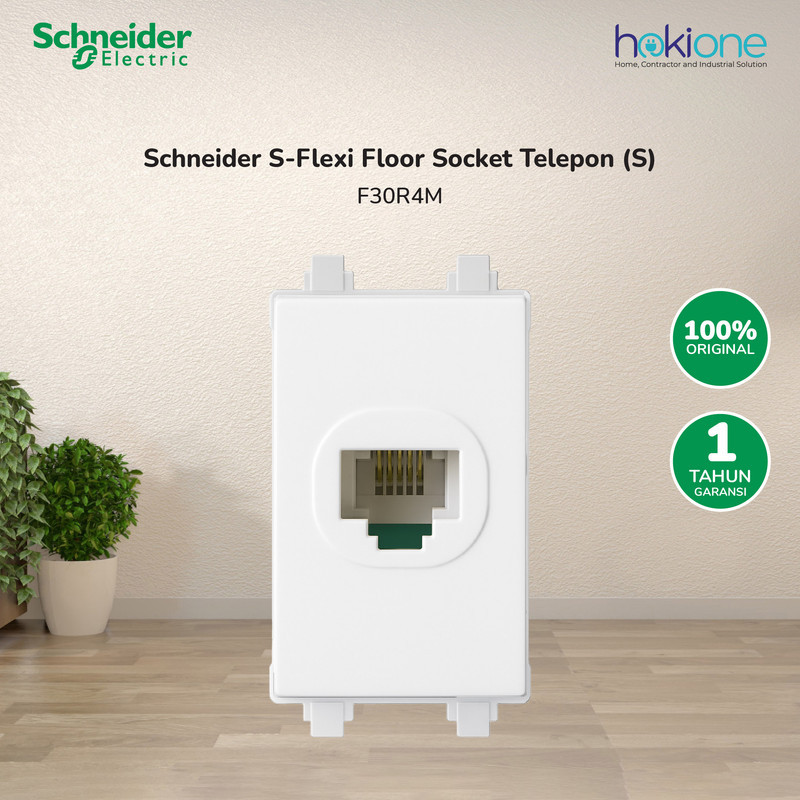 Jual Schneider S-Flexi Floor Socket Telepon Modul 4 Pin RJ11 (S ...