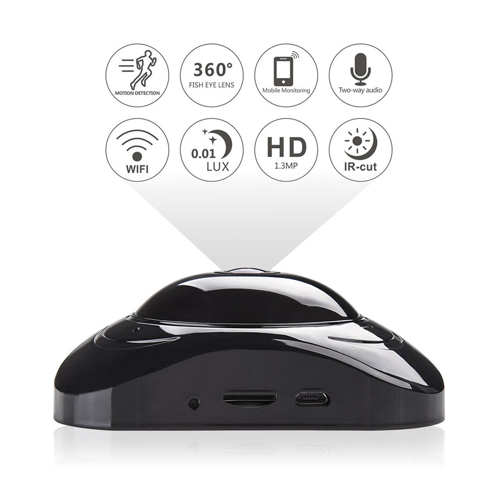Jual Fisheye IP Camera Infrared 360 Degree Panoramic Wireless HD Night ...
