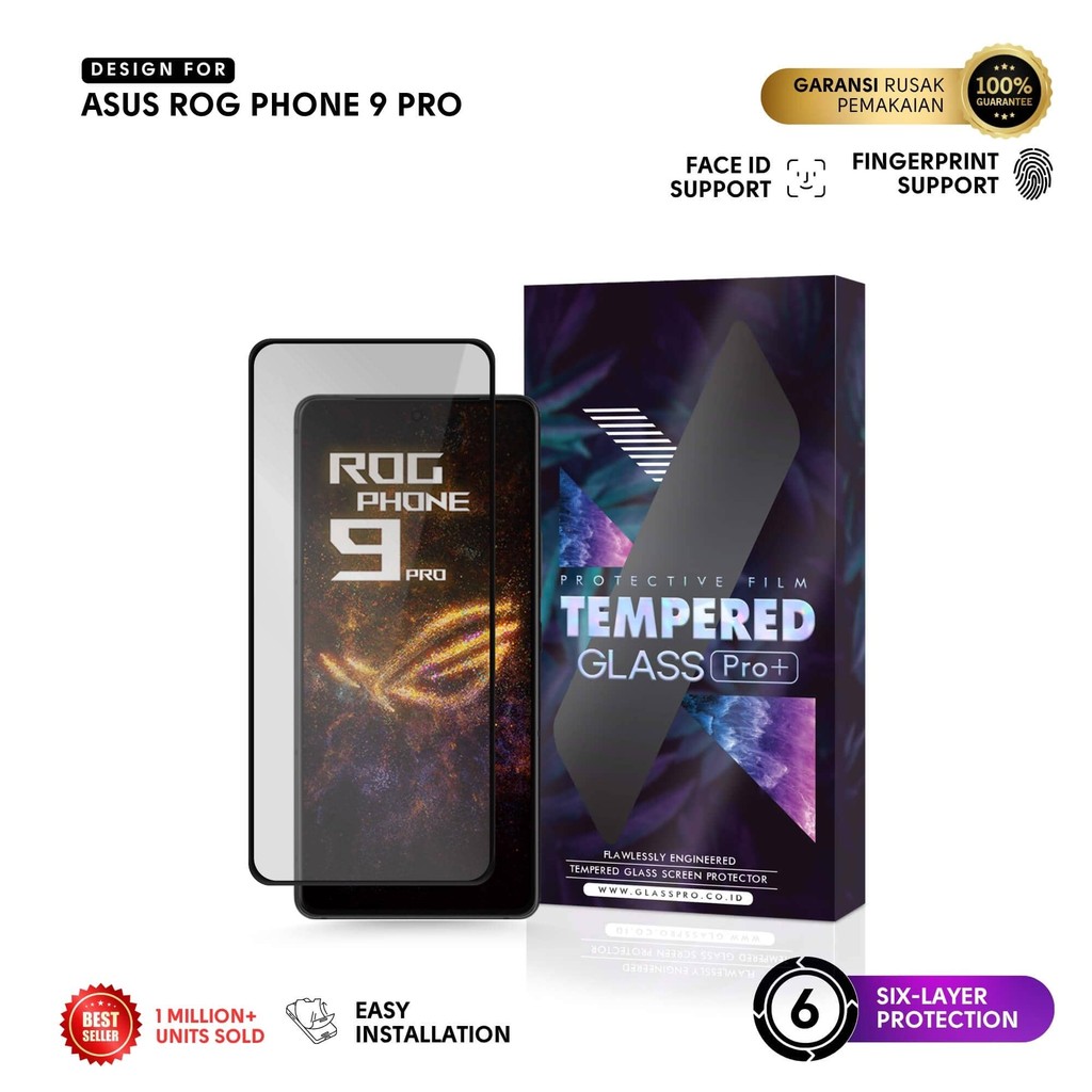 Jual GLASS PRO Tempered Glass ASUS ROG PHONE 9 PRO - Premium Full Cover ...