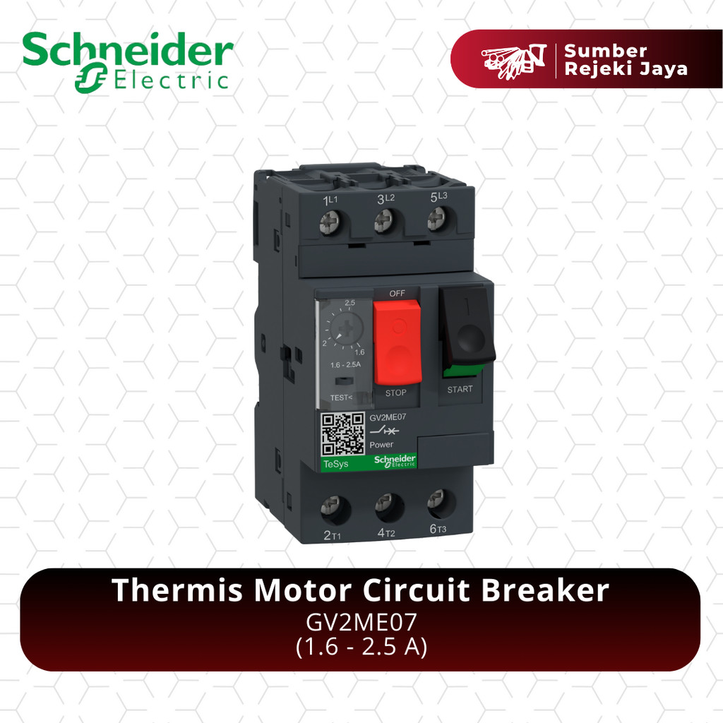 Schneider Thermis Motor Circuit Breaker GV2ME07 (1.6 - 2.5 A)