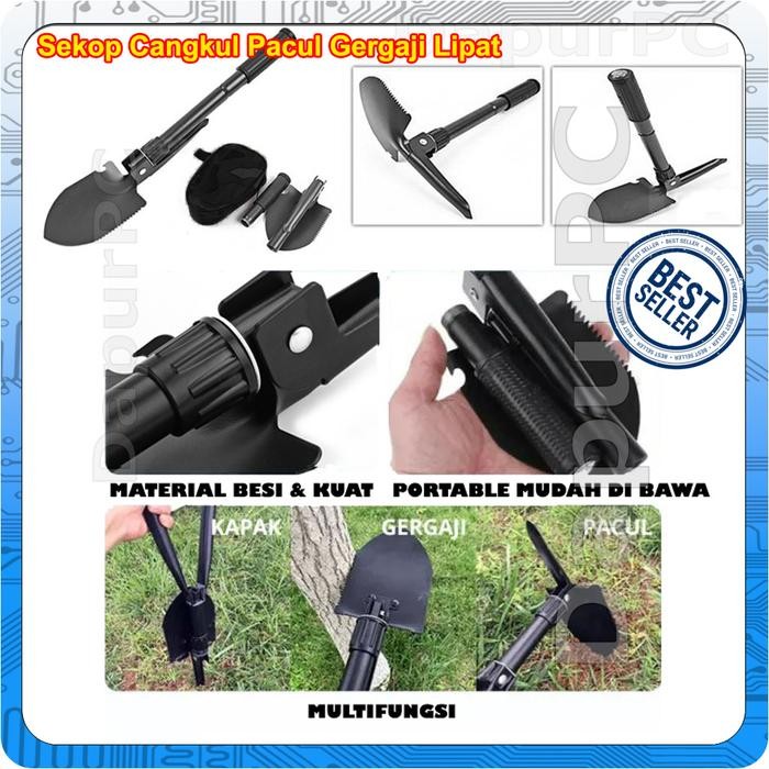 Jual Pilihan- Cangkul Pacul Sekop Portable Dapat Dilipat Model Army ...