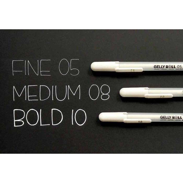 Jual Sakura Gelly Roll White Pen Satuan / White Pen Ink / White Ink ...