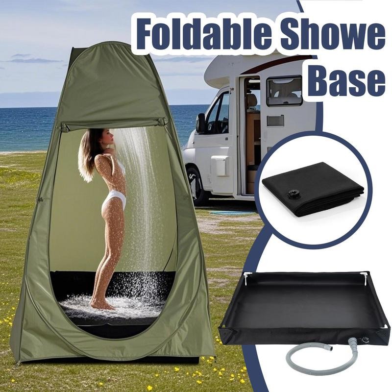 Jual Foldable Shower Pan Bathing Base With Drain Hose Lightweight ...