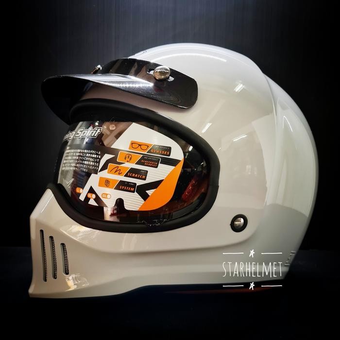 Jual ISTANAMYSHOP HELM INK TROOPER SOLID FULL FACE RETRO | Shopee Indonesia