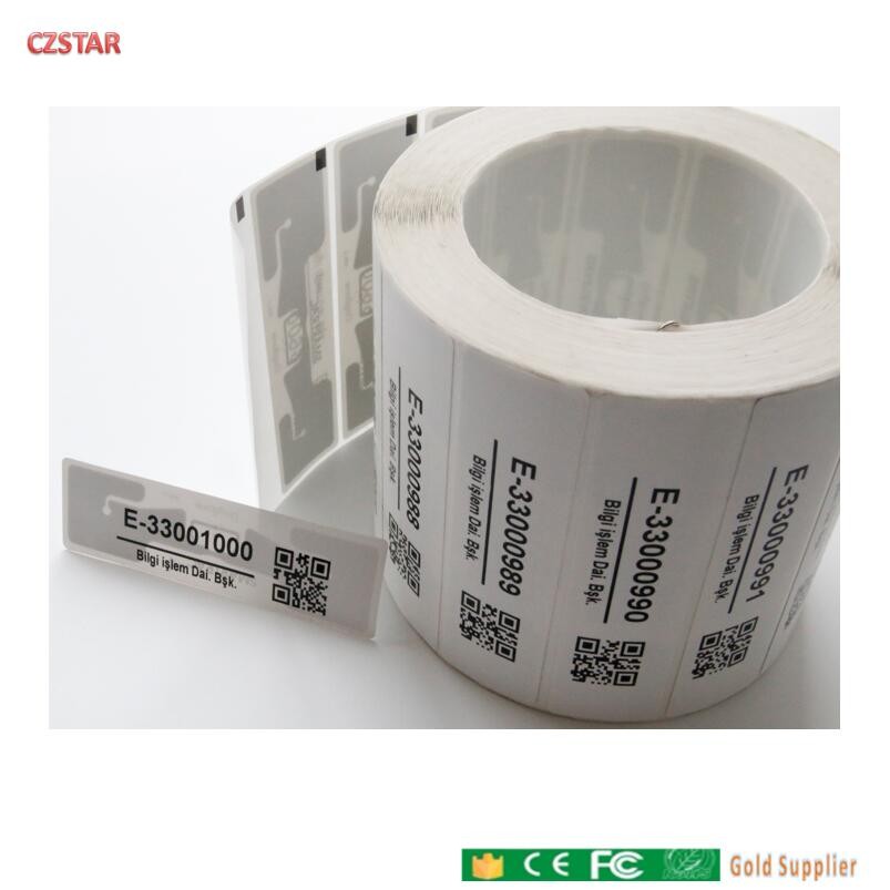 Jual 50pcs iso18000-6c impinj smartrac dogbone tag impinj monza r6 ...