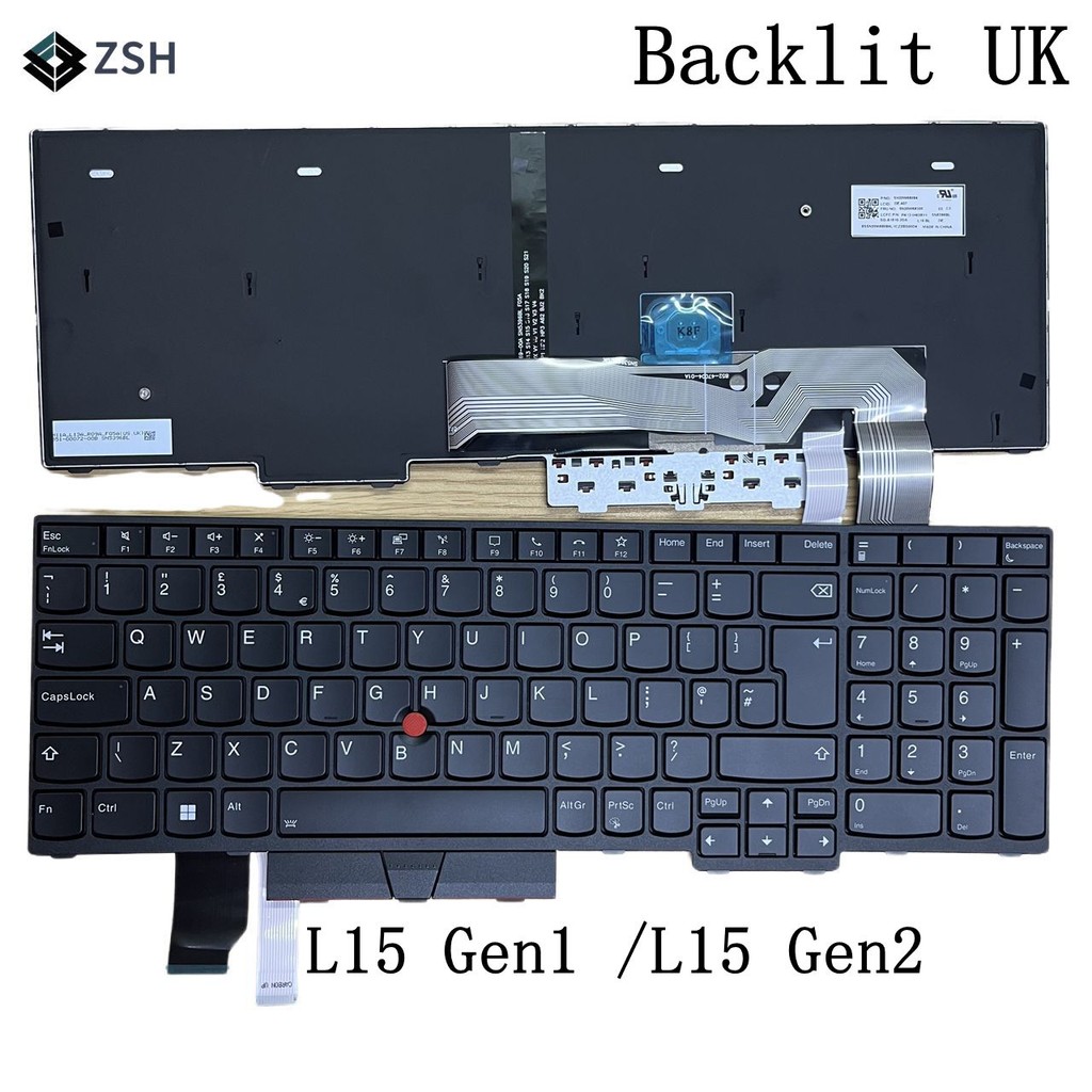 Jual UK Laptop backlit Keyboard For Lenovo Thinkpad L15 Gen1 Gen2 G1 G2 ...