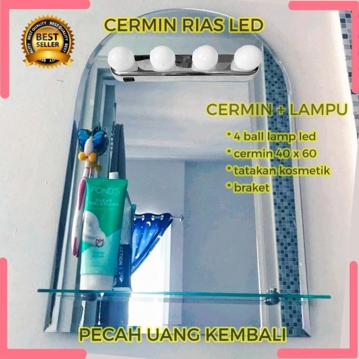 Jual KACA CERMIN RIAS LED CERMIN RIAS LAMPU CERMIN WASTAFEL PLUS LAMPU ...