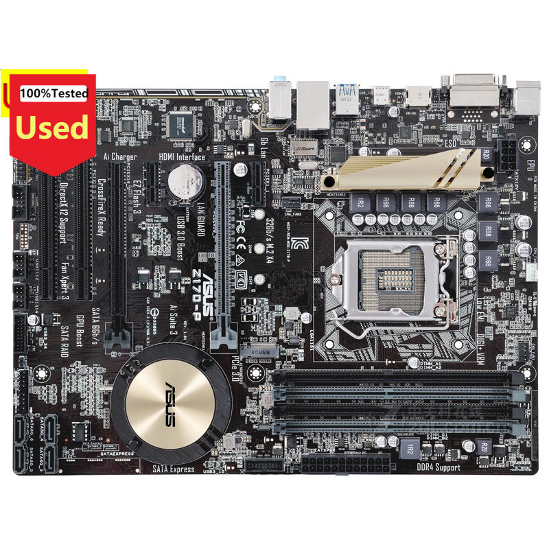 scheda madre Fit For Asus Z170-P Z170 presa LGA 1151 I7 I5 I3 DDR4 64G M.2 SATA3 USB3.0 USB DVI HDMI ATX