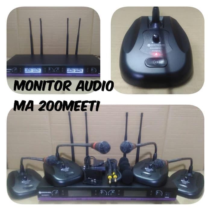 Jual MIC MEJA WIRELESS MONITOR AUDIO MA200 MEETI MICROPHONE CONFERENCE ...