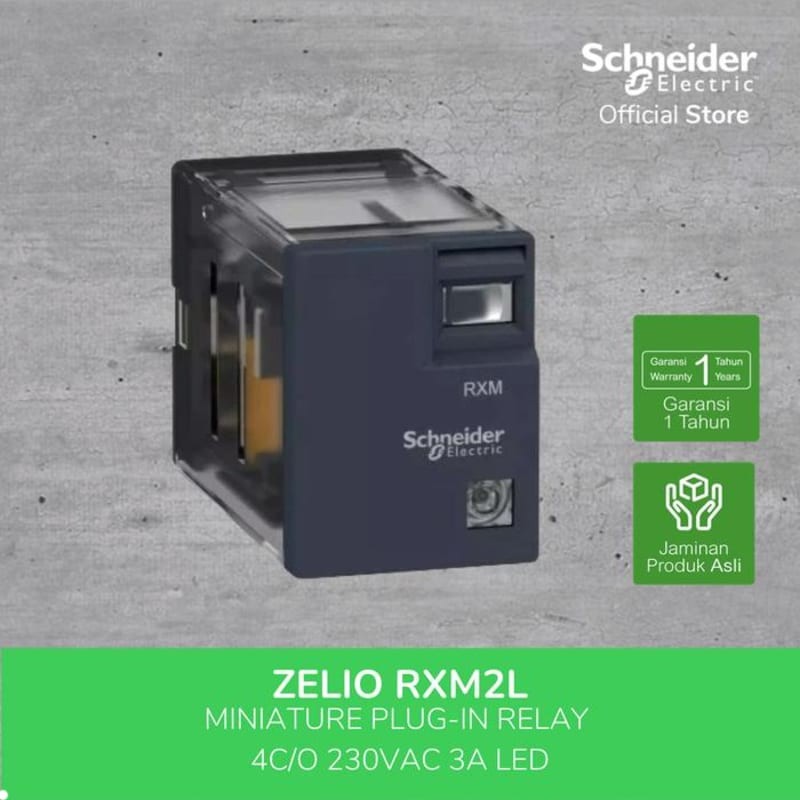 Jual Schneider Electric Zelio RXM4L Plug In Relay 230VAC 3A LED ...