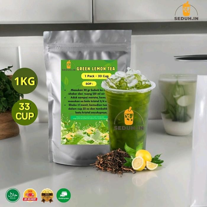 Jual GREEN LEMON TEA / TEH HIJAU 1KG / BUBUK MINUMAN PREMIUM / MINUMAN ...